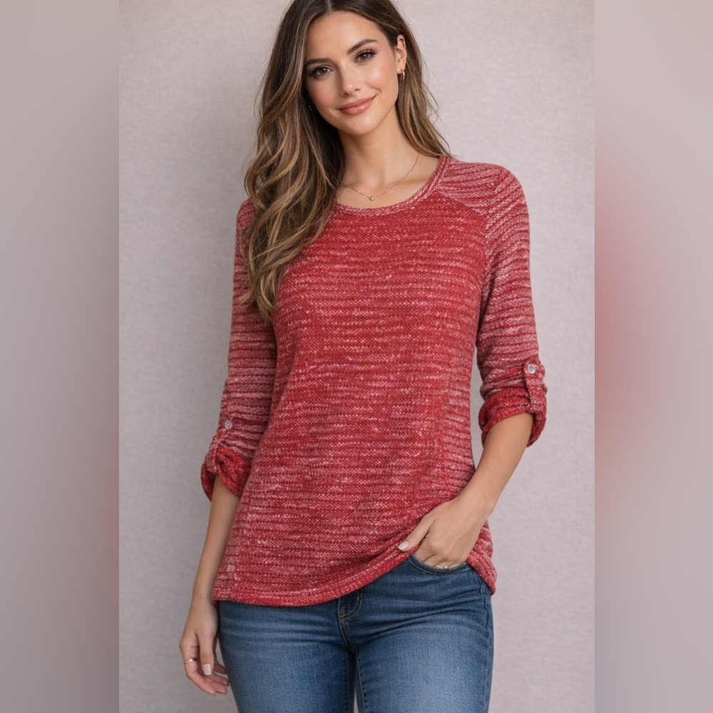 Style & Co. Red Knit Women's Sweatshirt